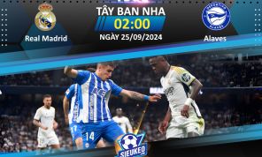 Soi kèo bóng đá Real Madrid vs Alaves 02h00 ngày 25/09/2024: Kền kền áp đảo